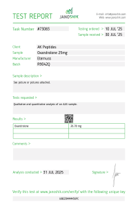Anavar Test Report 73083
