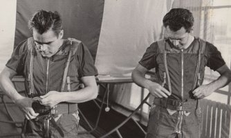 1970 Photo SOYUZ 9 Crew Excercise Tass USSR Soviet Russia Nikolayev Sevastyanov