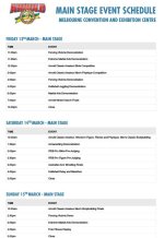 Arnold Classic Australia Schedule
